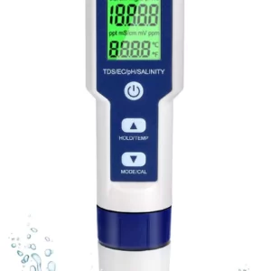 5-in-1 Wassertester für PH,TDS,EC,Salzgehalt und Temperatur